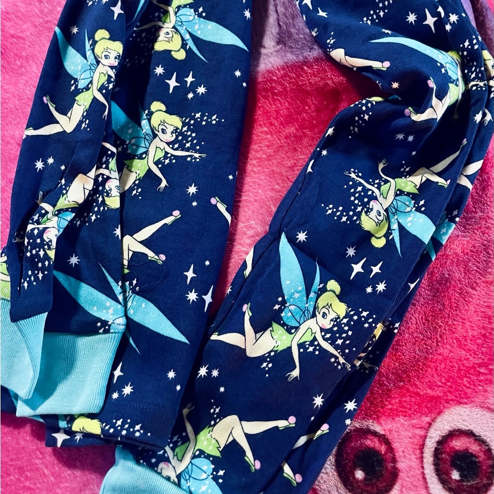 NEW Toddler Navy Tinker Bell Pajama Set - Blue & Green Fairy Print